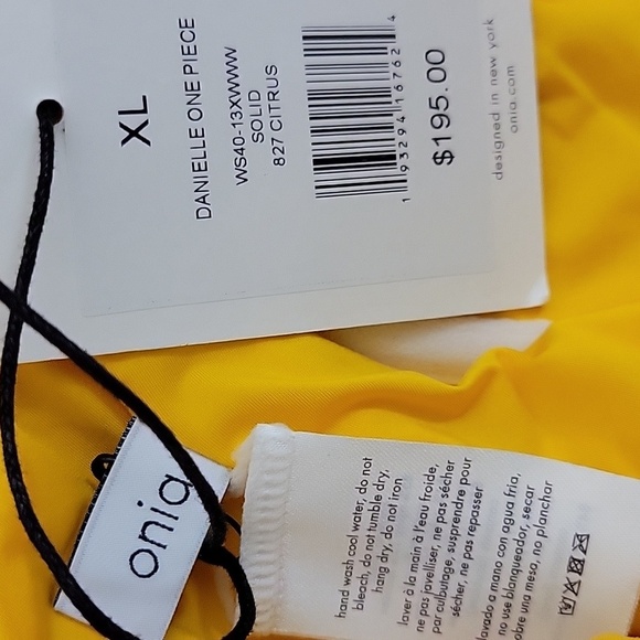 Onia X WeWoreWhat Vibrant Yellow Swimwear Danielle One Pc NWT - Picture 5 of 8